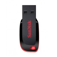SANDISK CRUZER BLADE USB FLASH DRIVE, CZ50 32GB, USB2.0, BLACK WITH RED ACCENT,