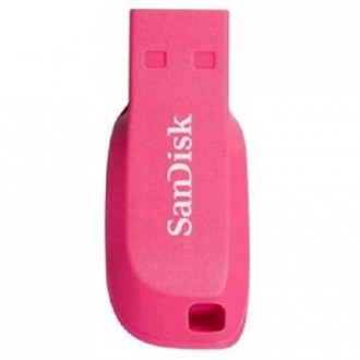 SANDISK CRUZER BLADE USB FLASH DRIVE, CZ50 16GB, USB2.0, ELECTRIC PINK, COMPACT
